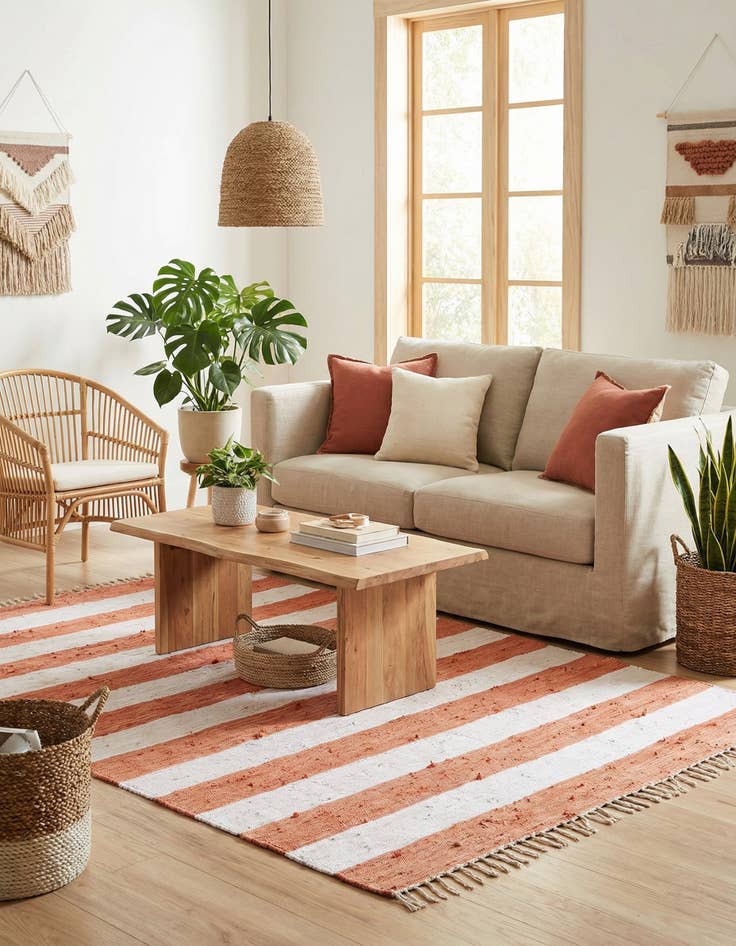 Detail image of 7' 10 x 10'  Hand Woven Chindi Rag Rug