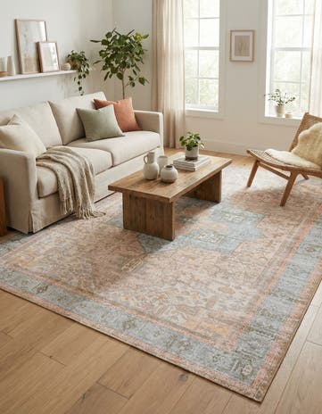 Light Brown Washable Timeless Rug