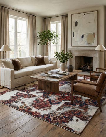 8' 5 x 8' 8 Hand Knotted Ultra Vintage Persian Wool Square Rug