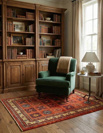 3' 8 x 5' 1 Kashkuli Wool Rug