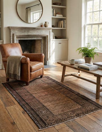 3' 2 x 5' 7 Hand Knotted Ultra Vintage Persian Wool Rug