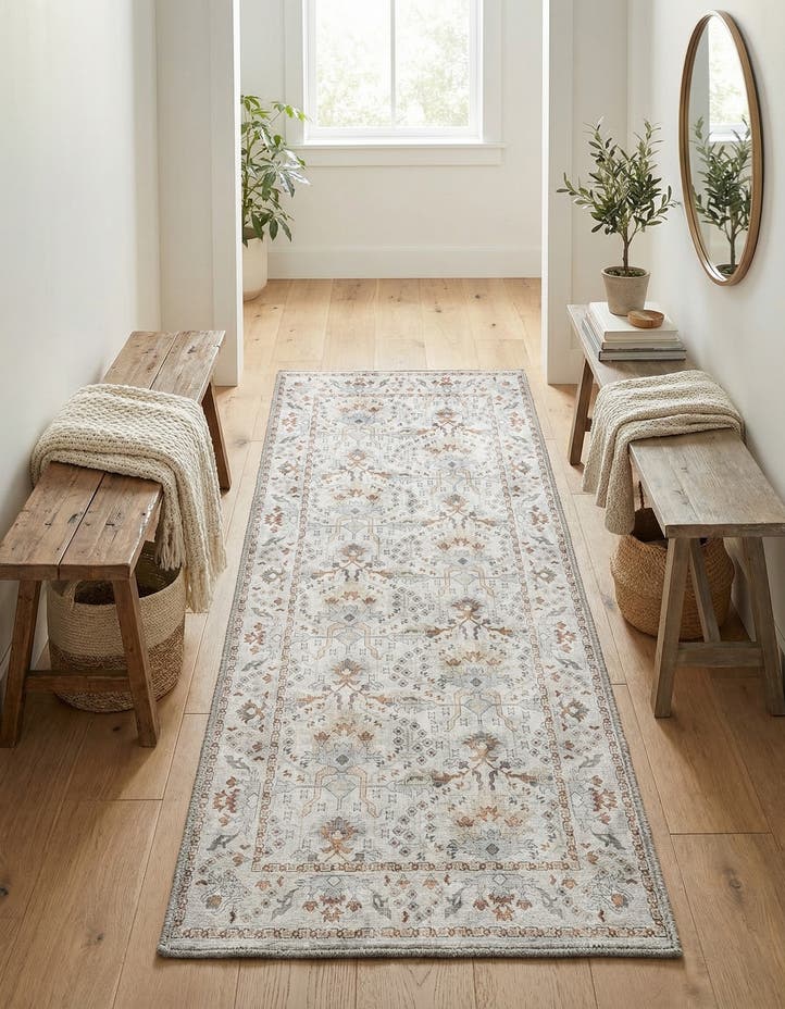 2' x 5' 1 Washable Timeless Runner Rug