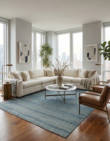 9' 1 x 11' 4 Hand Woven Kilim Modern Wool Rug