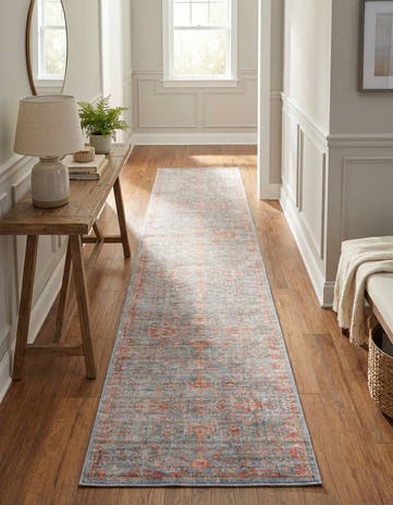 2' 7 x 14' Washable Nostalgia Runner Rug