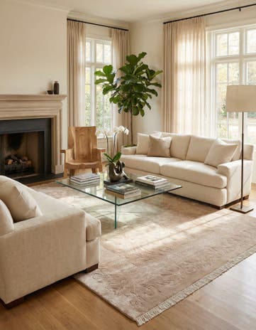 6' 7 x 9' 6 Hand Knotted Darya Wool Rug