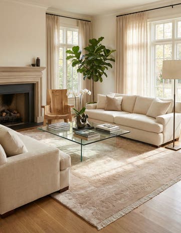 6' 7 x 9' 6 Hand Knotted Darya Wool Rug