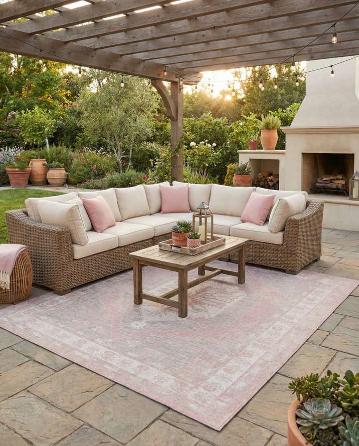 10' x 13' Easy-Clean Traditional Indoor / Outdoor Rug