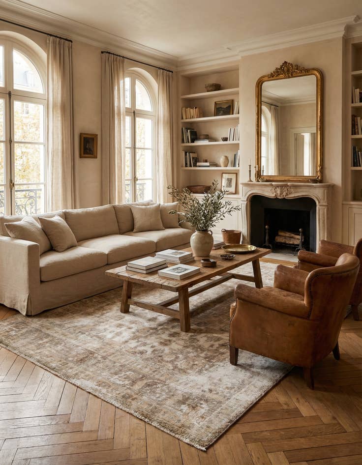 Detail image of 7' x 9' 8  Hand Knotted Ultra Vintage Persian Wool Rug