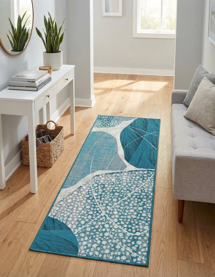 Detail image of 2' x 5' 1 Easy-Clean Modern Indoor / Outdoor Runner Rug