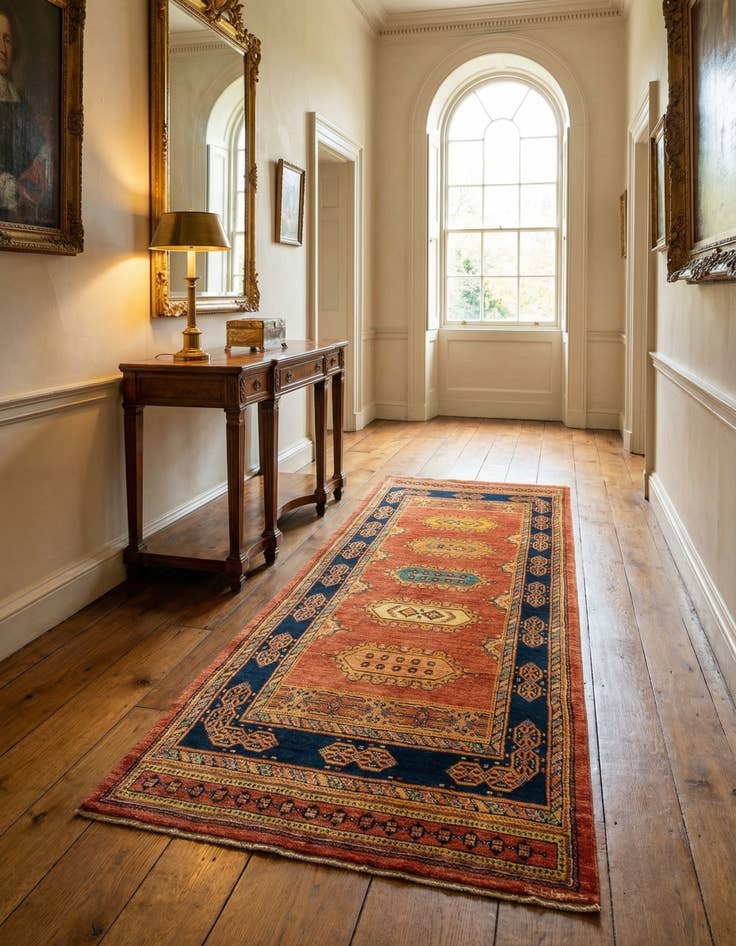 Detail image of 2' 11 x 8' 6 Luribaft Wool Runner Rug