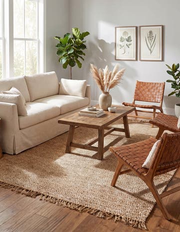 9' x 12' 2 Hand Woven Braided Jute Rug