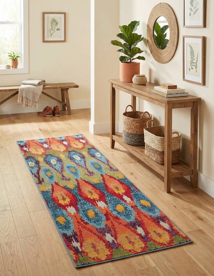 Detail image of 2' x 5' Easy-Clean Modern Indoor / Outdoor Runner Rug