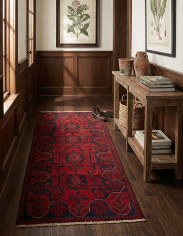2' 8 x 6' 6 Hand Knotted Khal Mohammadi Wool Runner Rug