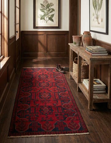 2' 8 x 6' 6 Hand Knotted Khal Mohammadi Wool Runner Rug