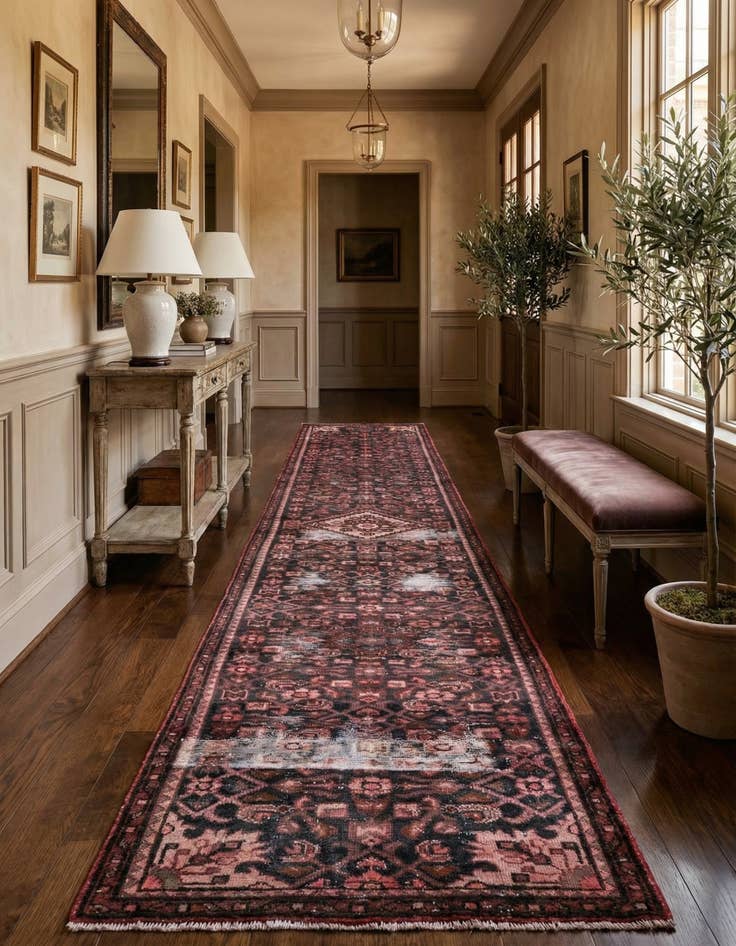 Detail image of 2' 3 x 13' 4  Hand Knotted Ultra Vintage Persian Wool Runner Rug