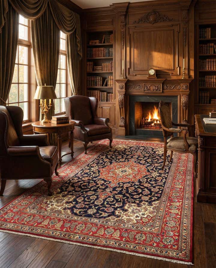 6' 6 x 10' 4 Hand Knotted Qom Persian Rug