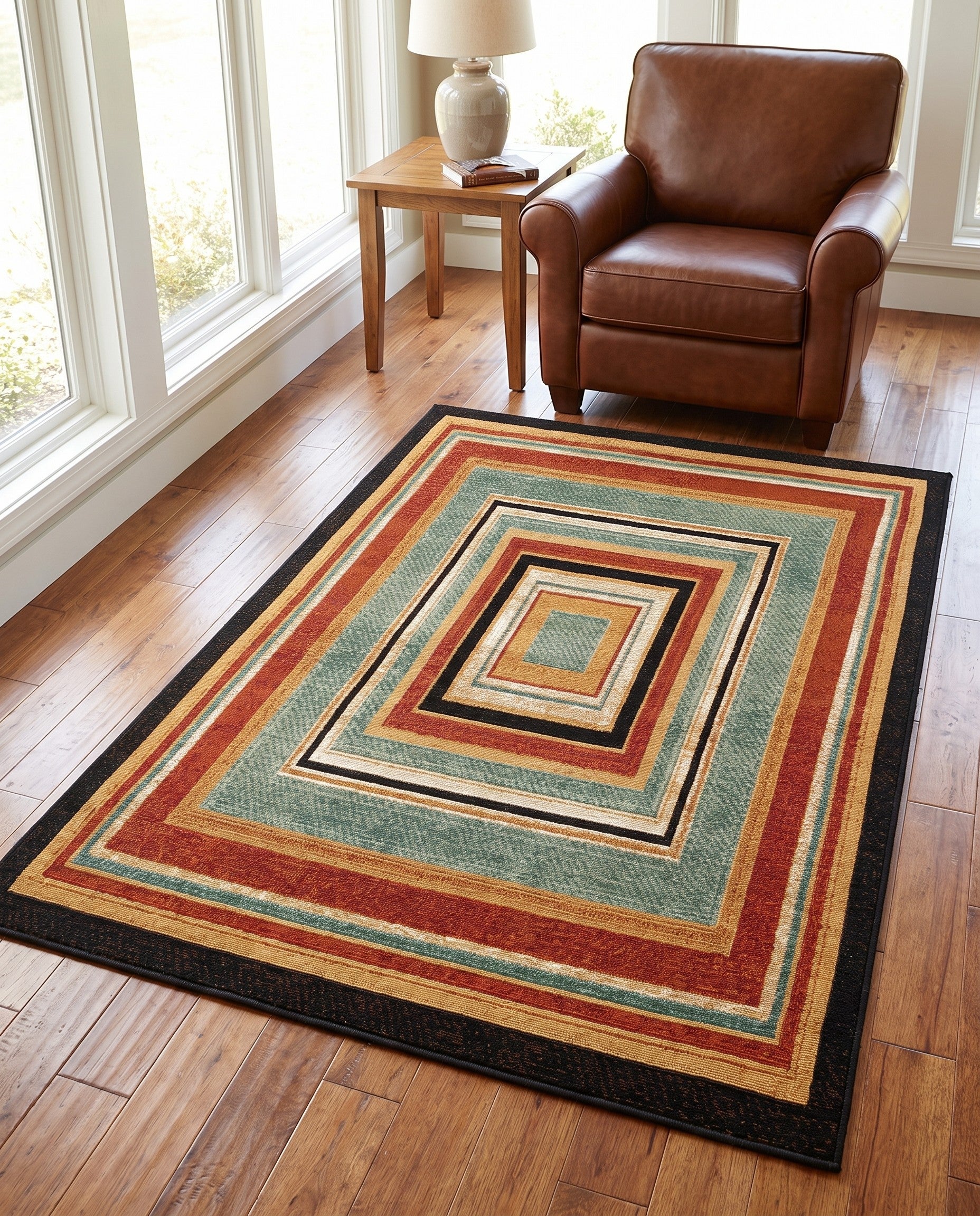 4' x 6' Easy-Clean Modern Indoor / Outdoor Rug