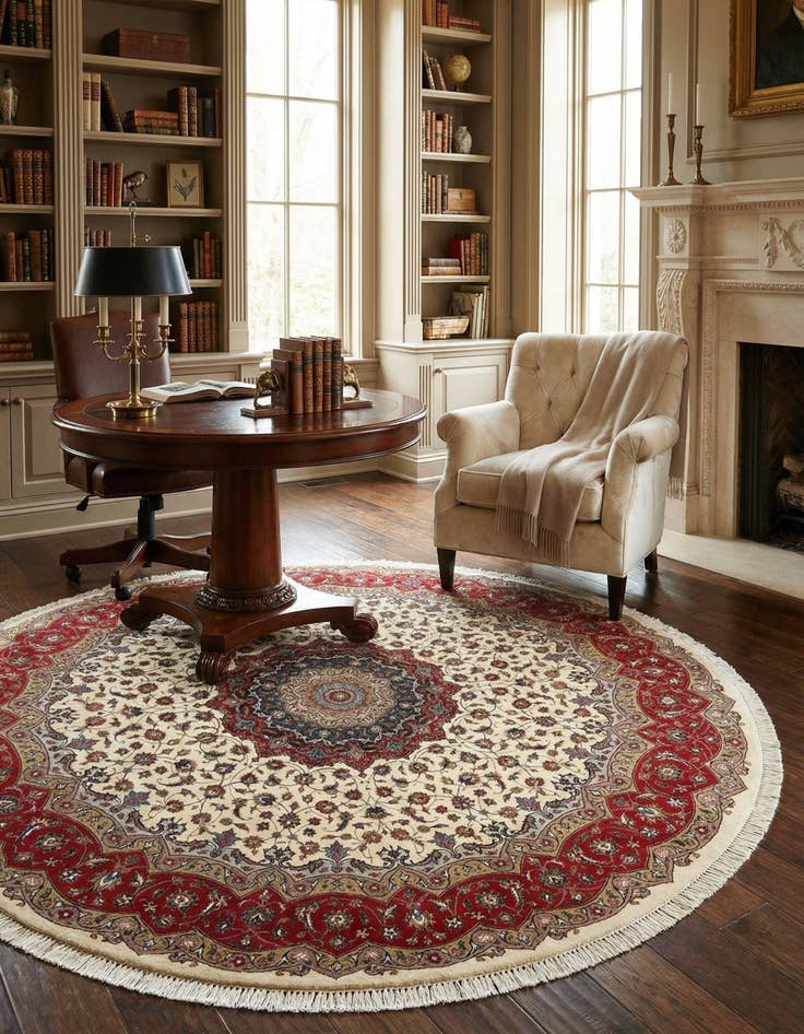 Detail image of 9' 10 x 9' 10 Tabriz Round Rug