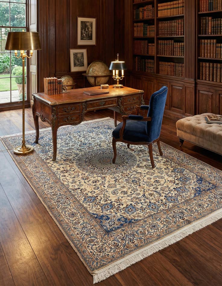 Detail image of 7' 1 x 10' 2 Nain Wool Rug