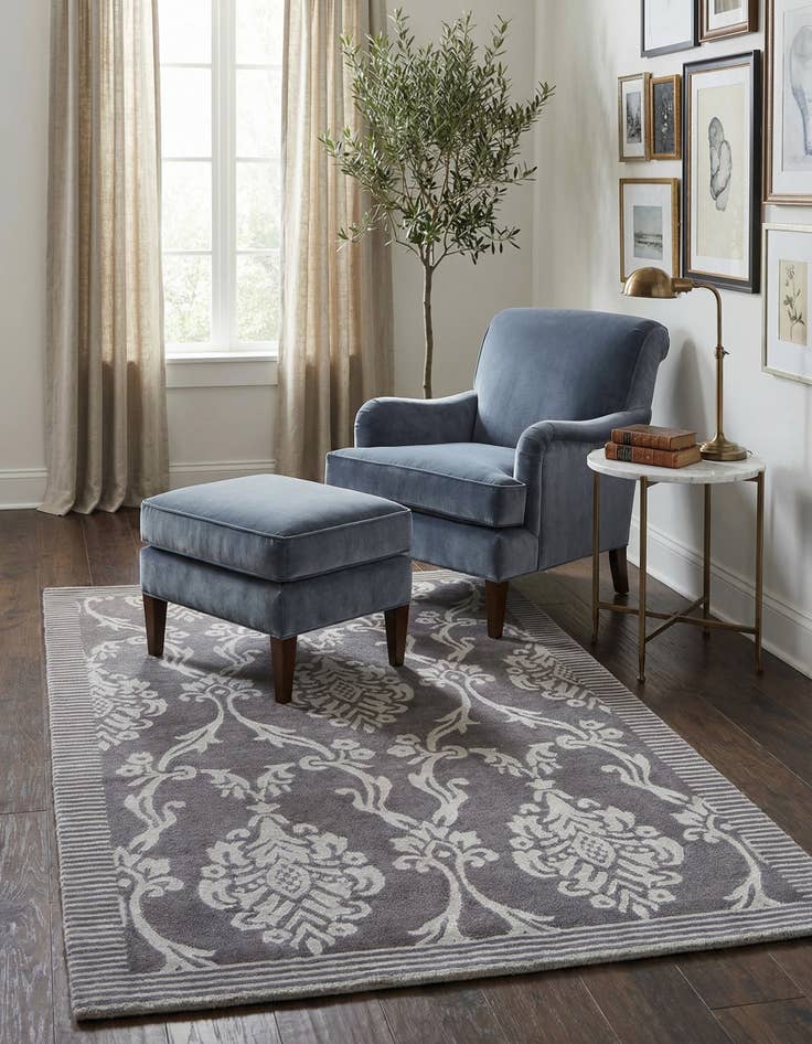 Detail image of  3' x 4' 11  Hand Knotted Darya Wool Rug