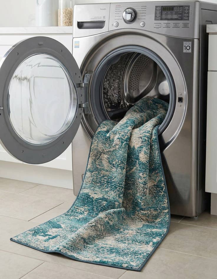 Detail image of  2' 7 x 10'  Washable Modern Indoor / Outdoor Runner Rug