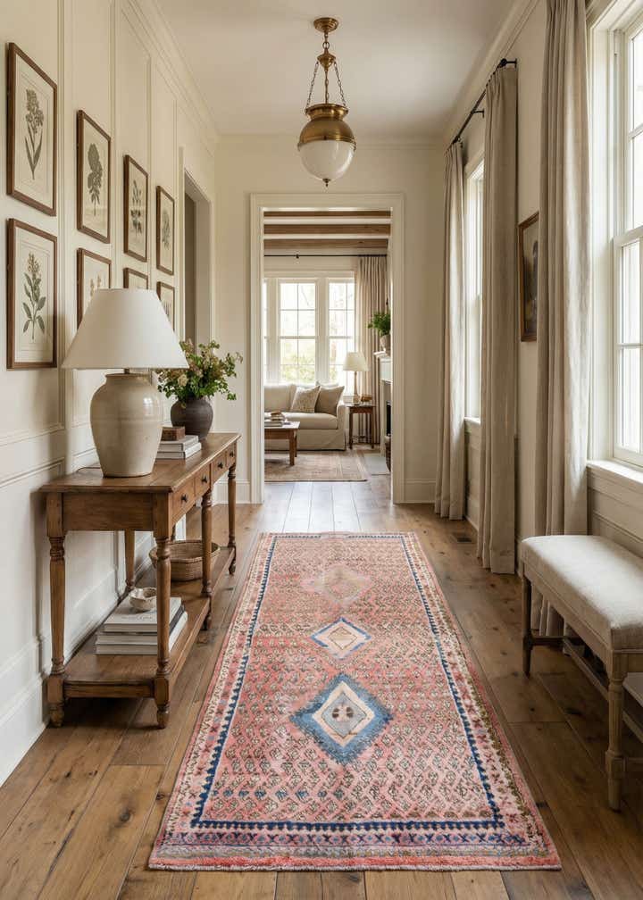 4' 6 x 10' 1 Hand Knotted Ultra Vintage Persian Wool Runner Rug