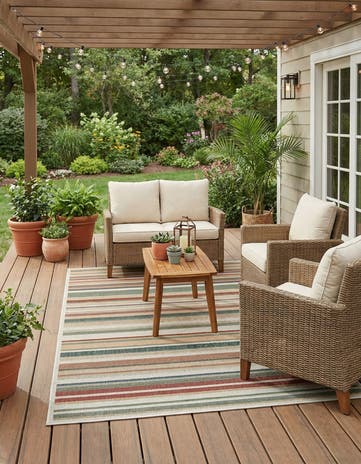 5' 3 x 7' 7 Easy-Clean Baja Indoor / Outdoor Rug