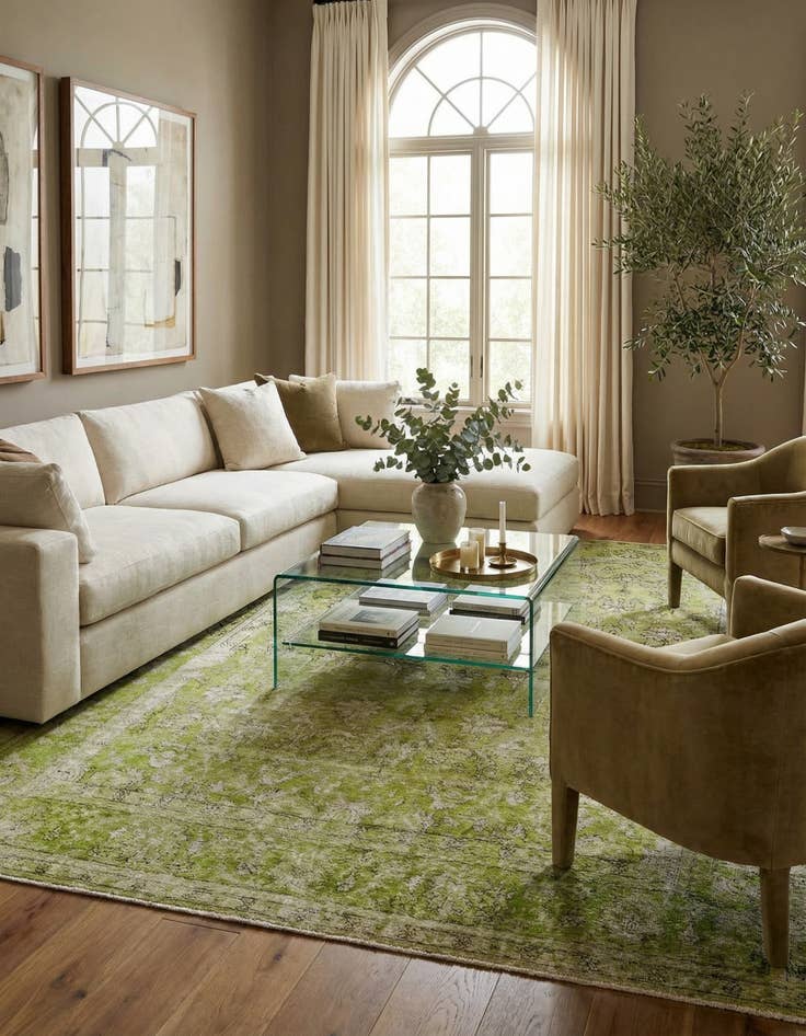 Detail image of 9' 6 x 12' 4  Hand Knotted Ultra Vintage Persian Wool Rug