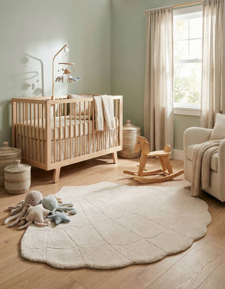 Detail image of  4' 1 x 5' 3 Playtime Kids Wool Freeform Rug