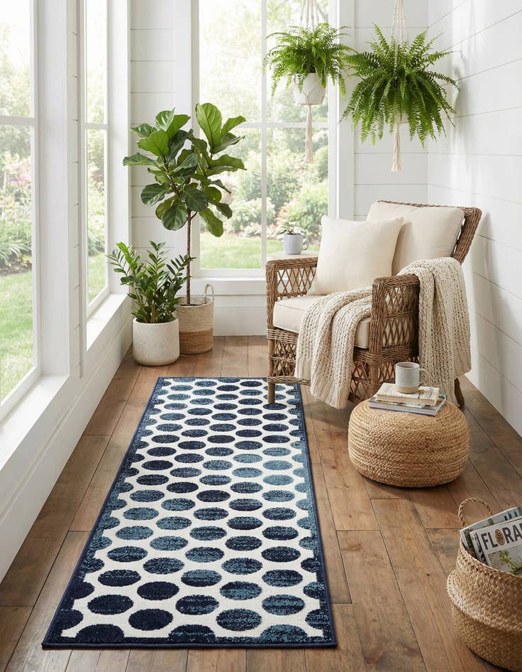 Detail image of  2' x 6'  Washable Sabrina Soto Indoor / Outdoor Runner Rug