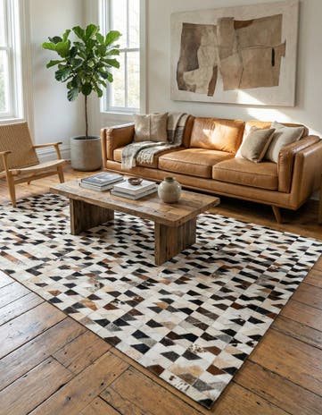 5' x 8' Cowhide Stocks Rug