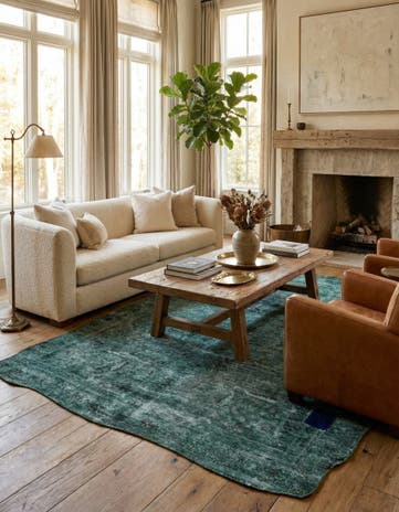 6' 1 x 9' 2 Hand Knotted Ultra Vintage Persian Wool Rug