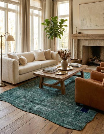 6' 1 x 9' 2 Hand Knotted Ultra Vintage Persian Wool Rug