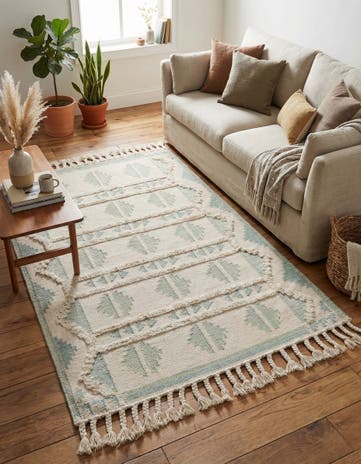 5' 1 x 8' Hand Woven Arizona Wool Rug