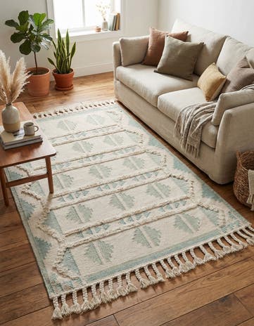 5' 1 x 8' Hand Woven Arizona Wool Rug