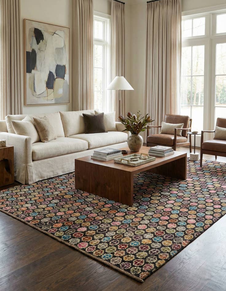 Detail image of 8' x 9' 10  Hand Knotted Darya Wool Rug