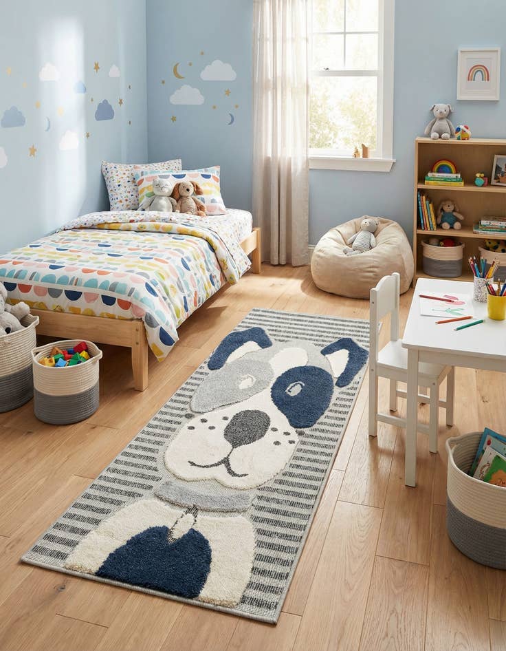 Detail image of 2' 7 x 6' Whimsy Kids Runner Rug