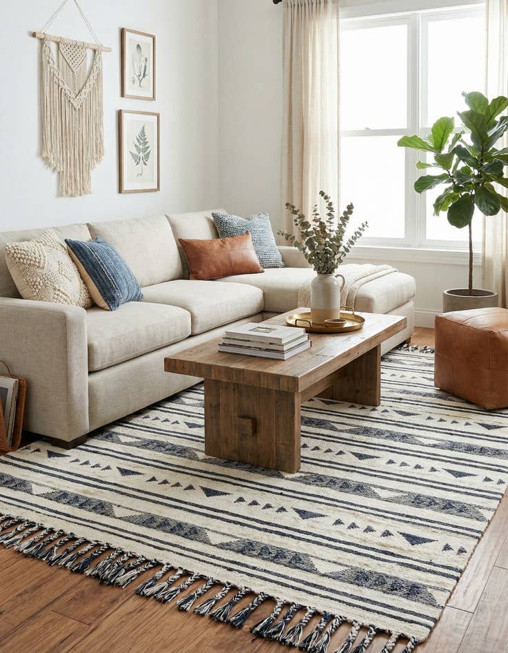 Detail image of 9' x 12'  Hand Woven Arizona Wool Rug