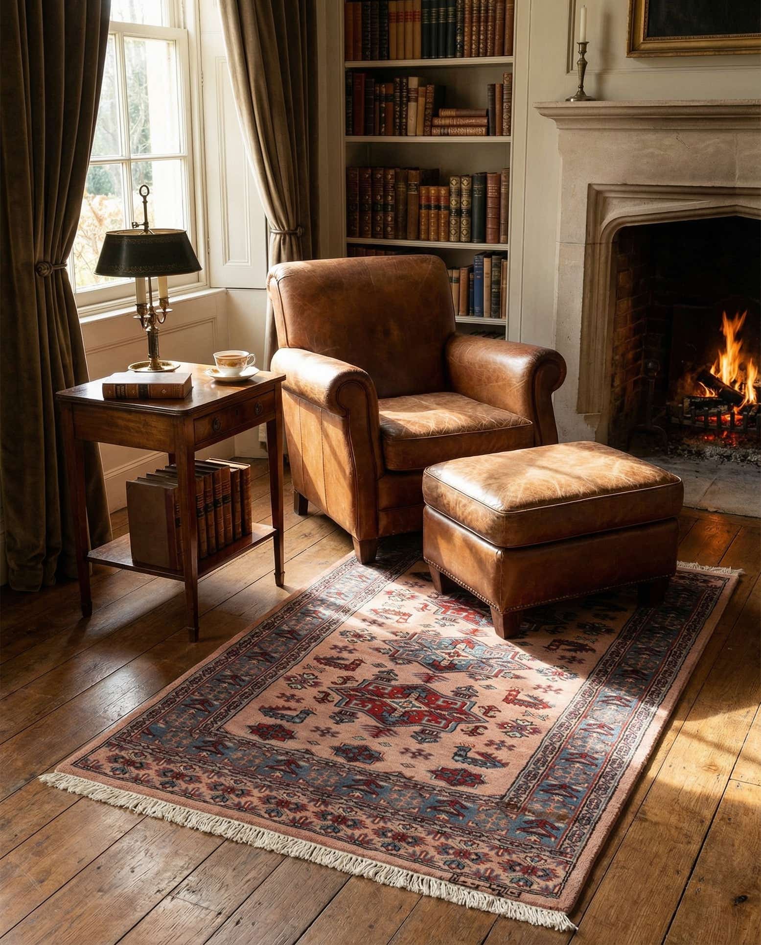 3' 2 x 5' 2 Hand Knotted Bokhara Oriental Wool Rug