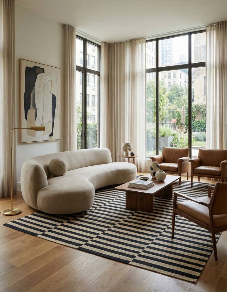 Detail image of 8' 7 x 11' 1  Hand Woven Kilim Modern Wool Rug