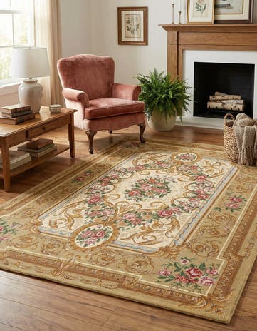 5' x 7' Easy-Clean Traditional Indoor / Outdoor Rug