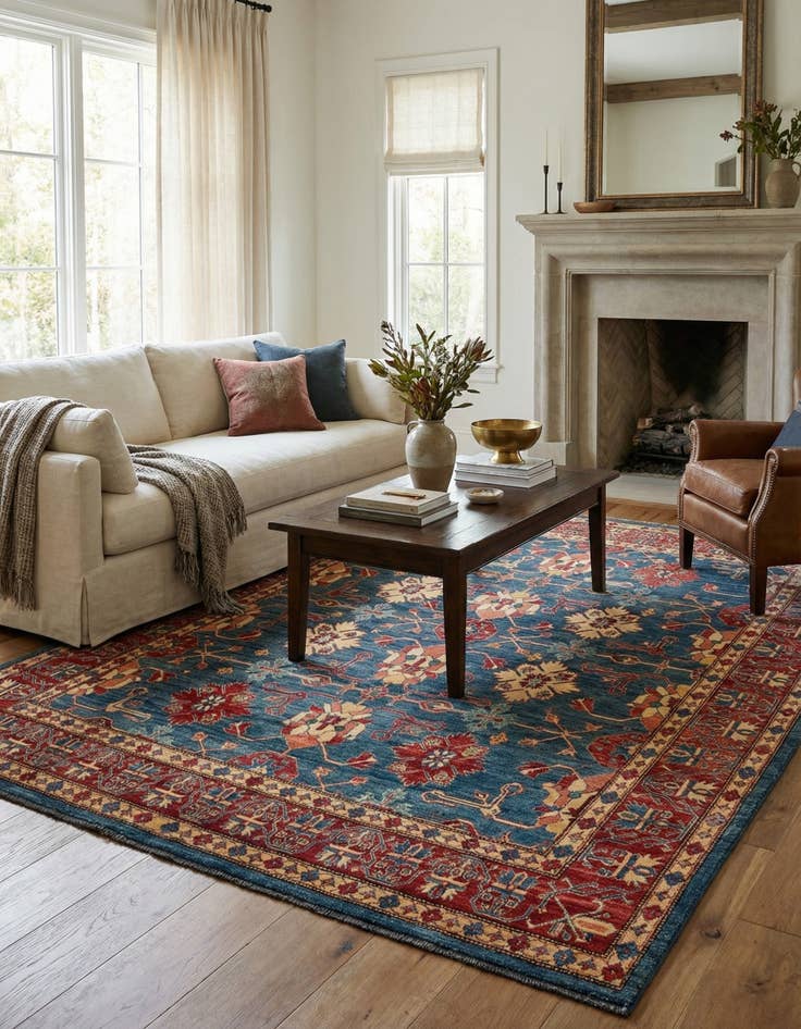 Detail image of  9' x 12' 1  Hand Knotted Kazak Wool Rug