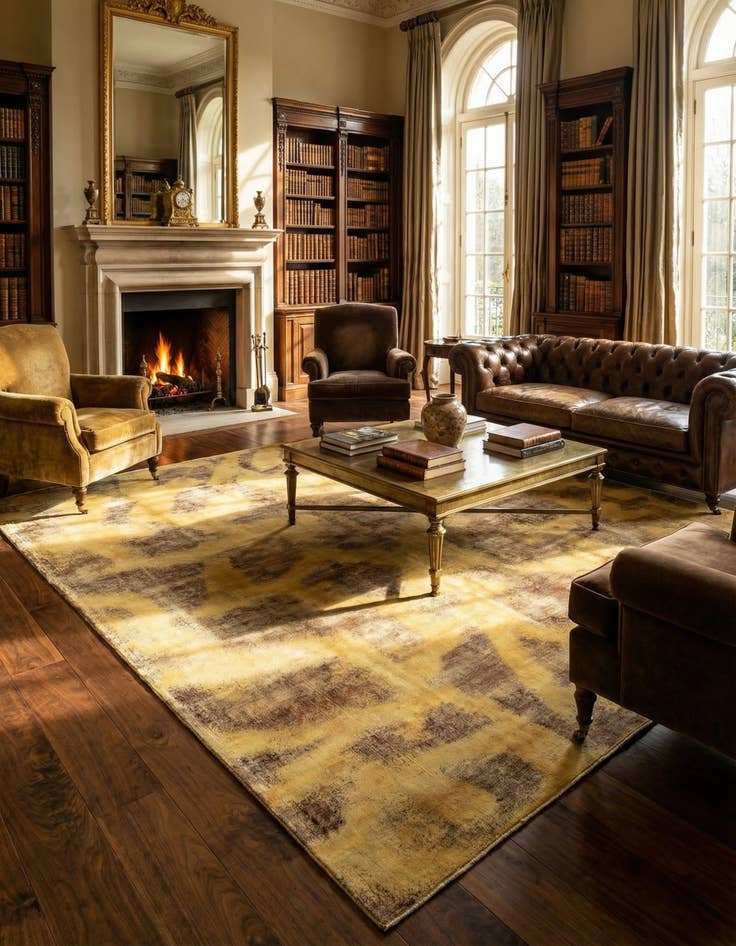 Detail image of 9' 7 x 10' 10 Vintage Royal Wool Square Rug