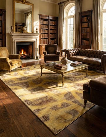 9' 7 x 10' 10 Vintage Royal Wool Square Rug