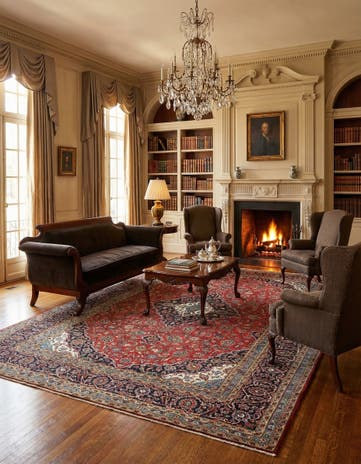 8' 4 x 11' 11 Kashan Wool Rug