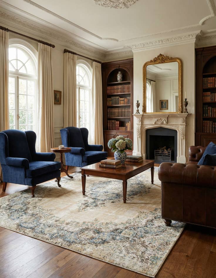 Detail image of 9' 2 x 13' 8 Vintage Royal Wool Rug