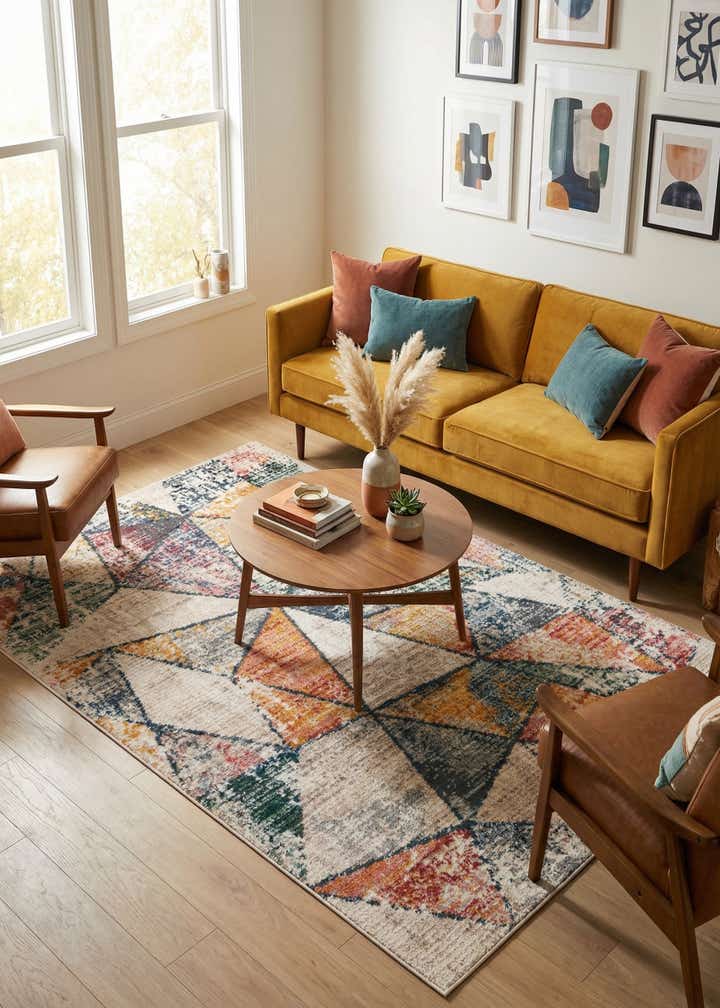 4' x 6' 3 Gemstone Rug