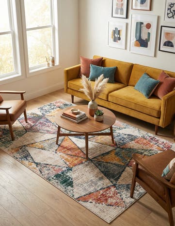 4' x 6' 3 Gemstone Rug