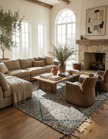 9' 2 x 14' Hand Knotted Moroccan Wool Rug