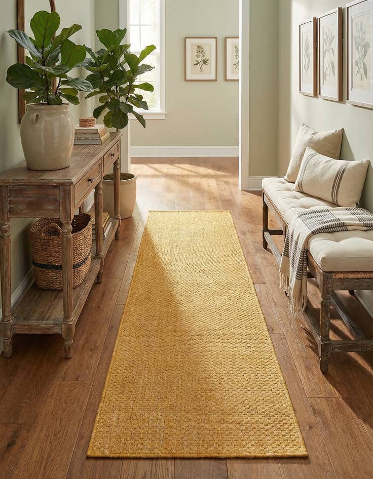 Detail image of 2' x 8'  Washable Solid Indoor / Outdoor Runner Rug